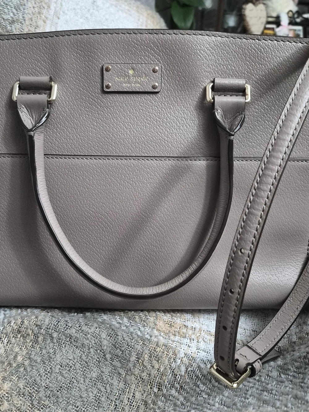 kate spade Taupe Leather Satchel